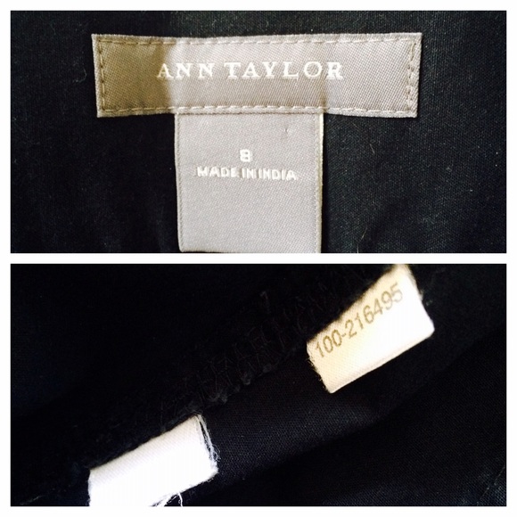 Ann Taylor | Black Skirt w/ Button Waist Detail - Picture 4 of 6